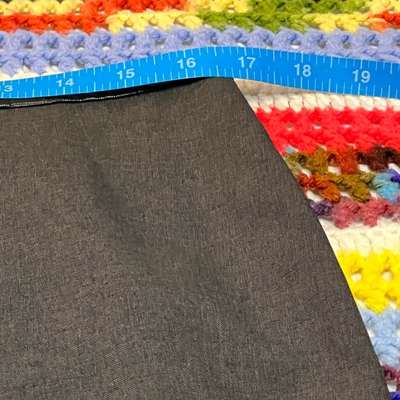 🥇 NY&Co. Grey Tuxedo Midi Leather Trim - Picture 10 of 11